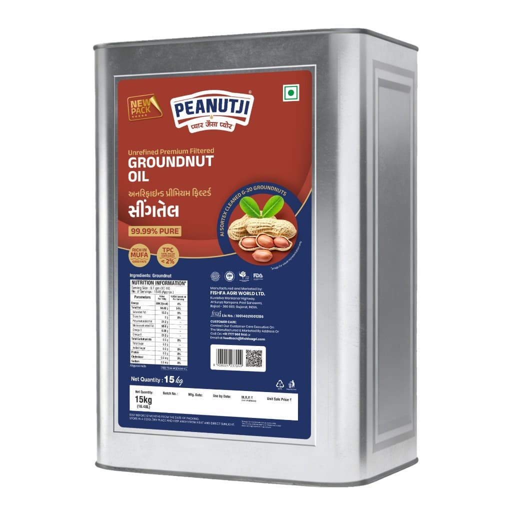 Unrefined Groundnut Oil 15 kg Tin