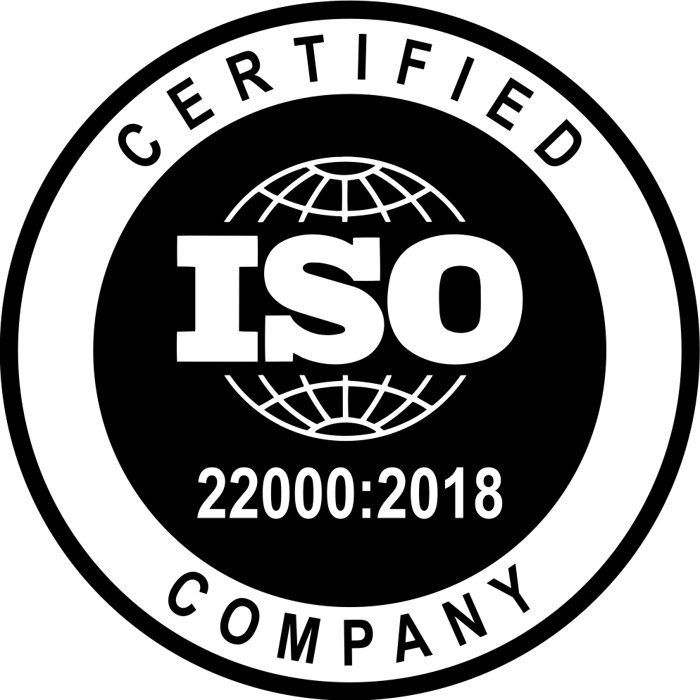 ISO 22000:2018 certified company