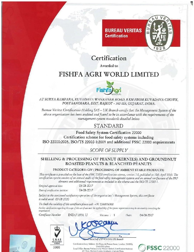 Bureau Veritas FSSC 22000 certification